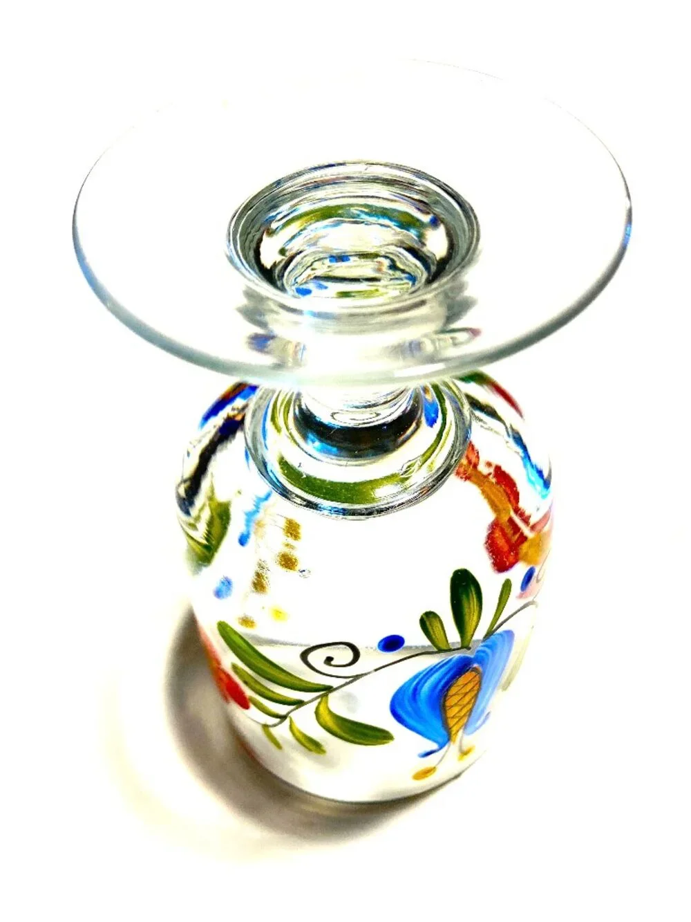 4 Hand-Painted Swedish Schnapps Glasses